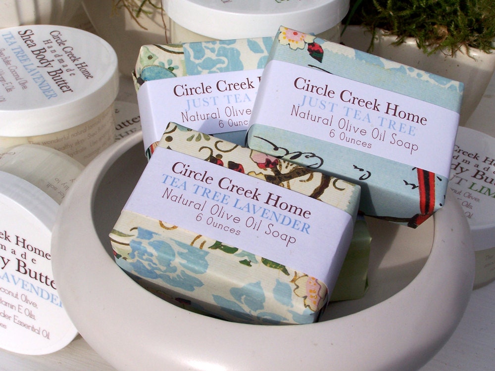 4 Bar Collection Handmade Soaps - Choose Rosemary Mint, Lemon Grass and more.... FREE Shipping
