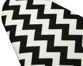 OVERSIZE Ironing Board Cover  18 x 49 ELASTIC BINDING made with Riley Blake black and White Chevron