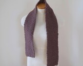 SUPER SALE Short Brown Knit Scarf