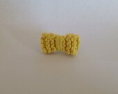 Yellow Cotton Knit Bow Ring