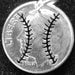 Baseball Dime Hand Cut Jewelry