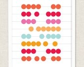 Modern Graphic Abacus Wall Art 11 x 14 Giclee Art Poster Kids Nursery Math Science