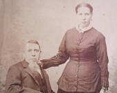 Antique Cabinet Card Photograph of a Man and Woman  C10