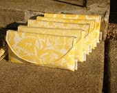 Set of 5 Custom Made Bridesmaids Clutches (More Available) ... Yellow Wedding Colors