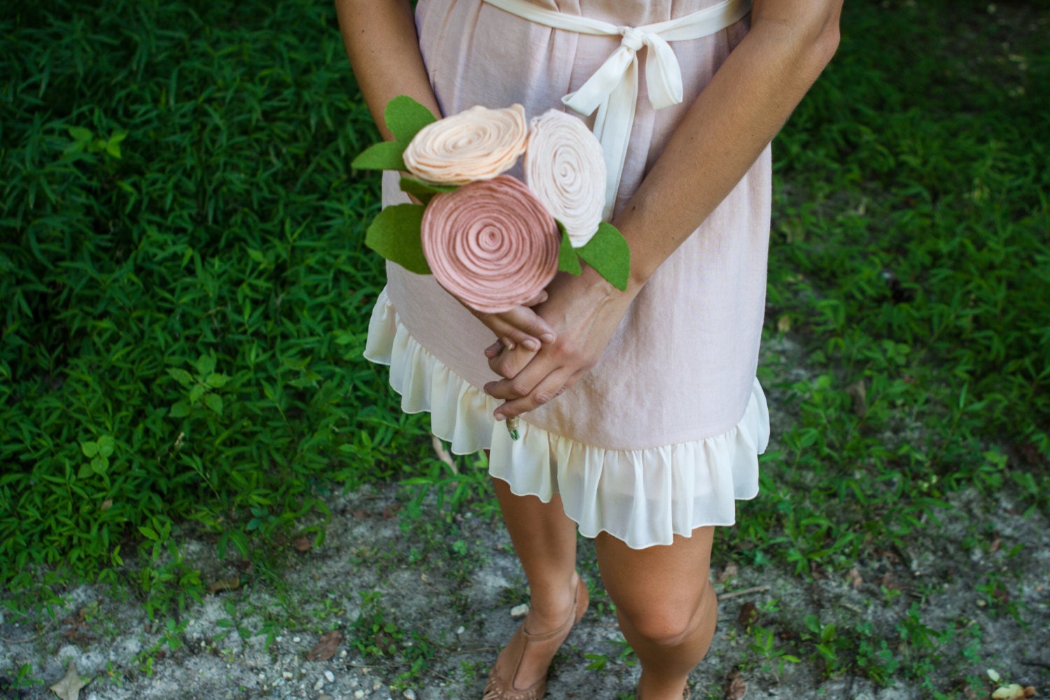The Dreamy Candace - Felt Bouquet - Alternative Bouquet - Wedding - Flower Girl -