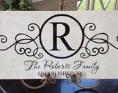 Established Monogram swirl vinyl decal sticker graphic