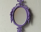 Framed Wall Mirror in Vintage Lavender Frame - Revived Vintage