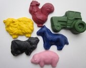 All Natural ECO Friendly Kids Handmade SOY CRAYON Organic Farm (Set of 6)