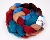 Organic Polwarth Wool and Mulberry Silk (75/25) Spinning Fiber Roving Top - "Cambridge"