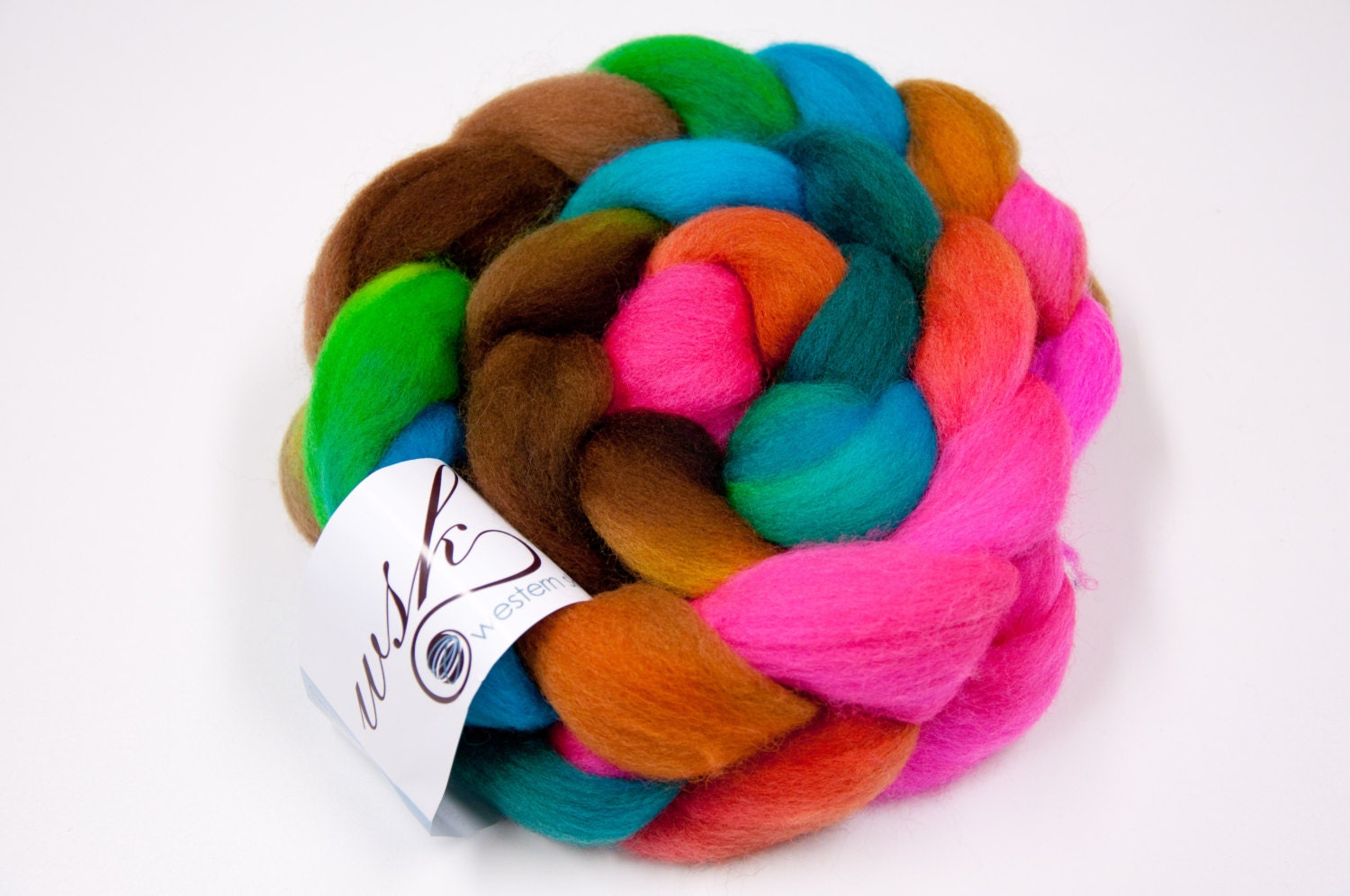 Falkland Wool Spinning Fiber Roving Top - "Carnivale"