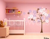 Vinyl Wall Sticker Decal Art - Cutesy Tree in the Wind