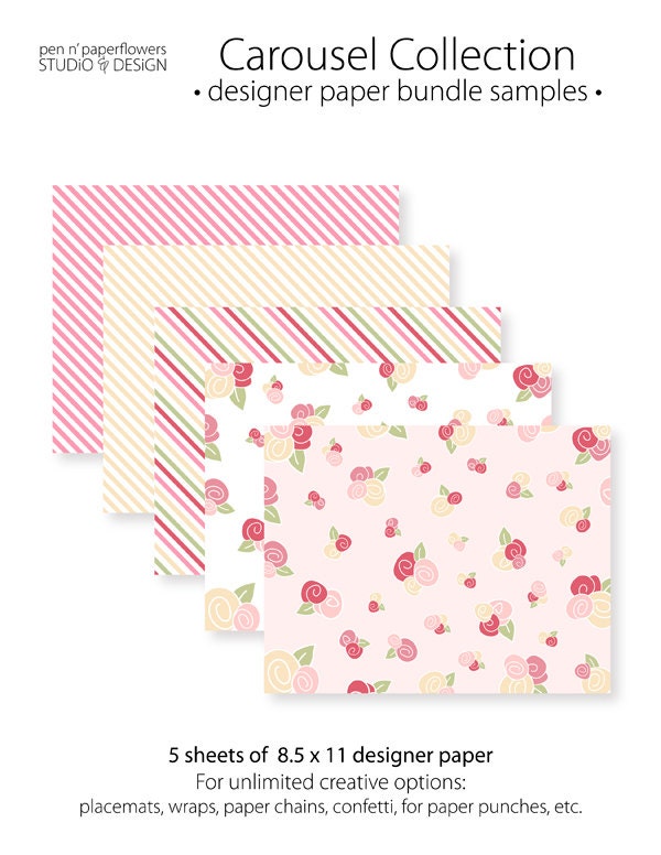 INSTANT DOWNLOAD - Carousel Party Collection - Designer Party Paper BUNDLE