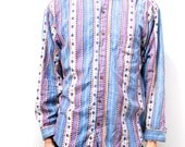 SOUTHWEST vibrant cotton 80s 90s NATIVE AMERICAN button up shirt