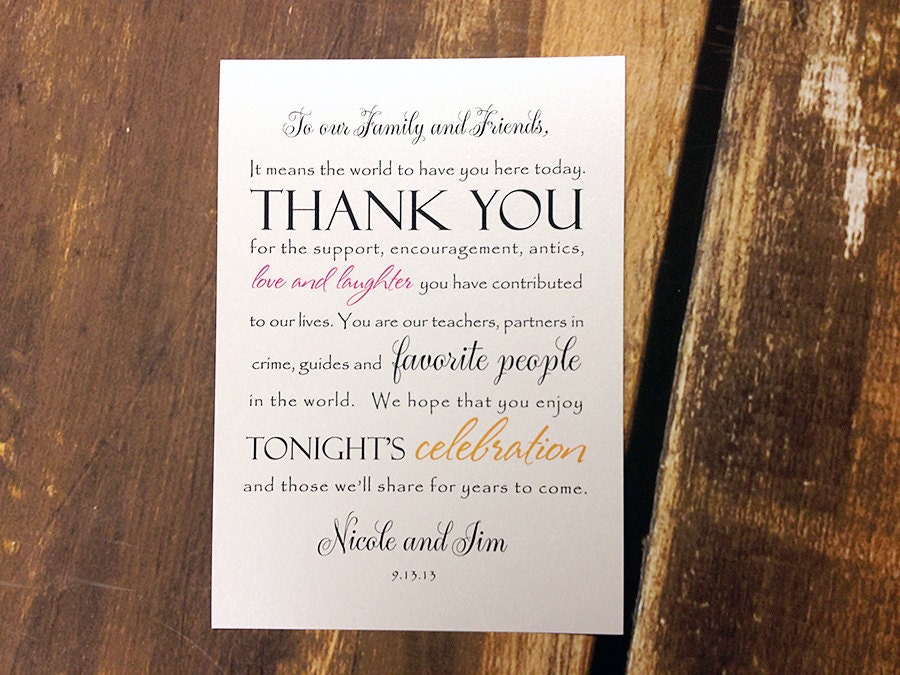 Wedding Reception Thank You Sign
