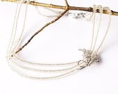OOAK - Vintage Triple Strand Austrian Crystal Necklace Bridal Wedding Stinning