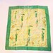 RAINDROPS 70s Silk Springtime Abstract Rainy Day French Scarf