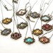 Custom Embroidered Initial Necklace- hand embroidered, letter, initial, personalized, mothers day, bridesmaid gift