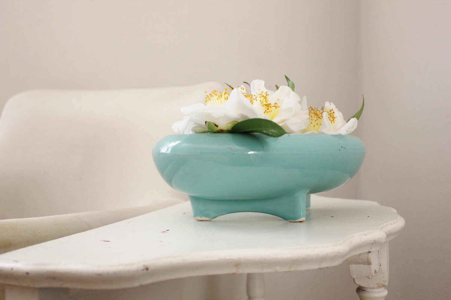 Vintage Turquoise Planter