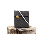 iPad Sleeve - Black Wool Felt Sleeve
