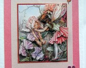 Sweet Pea Fairy Hand-Crafted 3D Decoupage Card - With Love (1486)