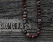 Raised from ashes - Custom pit fired ceramic beaded necklace - made to order