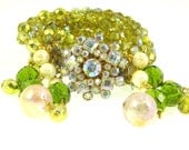 Statement Jewellery- Cuff Jewelry- Bracelet Cuff- Bridal Jewlery-Czech Glass Beads- Shell Beads- Beige, Pinks, Blues, Greens, Yellows