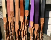 WILLOW Slim Size (1) Leather Buckled Camera Neck Strap with 10mm loops: Choose your Colour