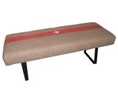 1940s Swiss Army Blanket as Bench