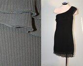 One Shoulder Black Mini Dress Party Dress Cocktail dress