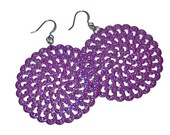 Purple Earrings,   Filigree Jewelry