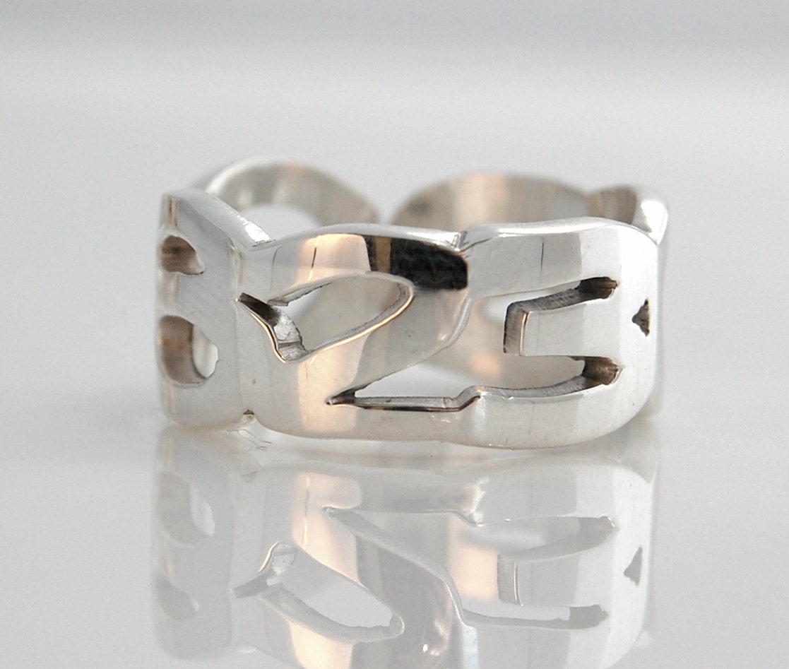 Date Ring, Sterling Silver Custom Anniversary Ring, Personalized Jewelry