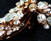AUSTRIA signed floral spray brooch
