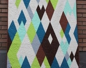 Twin Size, Customizable, Made To Order, Broken Diamonds Quilt