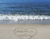 Personalized Sand Writing Print - You Choose Names on the Beach - Romantic Gift for Couples, Wedding, Anniversary