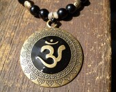 Om/Aum Hindu/Buddhist Yoga/Meditatiion Necklace/Spiritual/Dharma Charm Necklace by TheReflectivePause.etsy.com