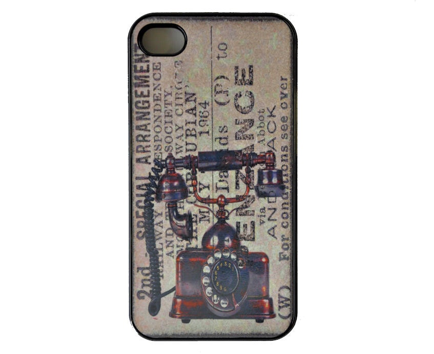 iPhone 4 case, iPhone 4S case, iPhone case - antique phone 1