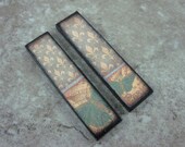 Fleur De Lis Earring Pair .5X2 Custom Drilled Ephemera French Half Domino