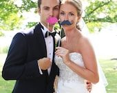 BIG SALE NOW Set of 24 Mustaches and Lips Prop Set on a Stick Photo Booth Prop  Diy  Kit Movember
