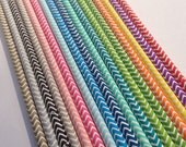 ON SALE NOW 30 Chevron Stripe or Polka Dot Paper Straws with a printable Pdf pennant that you can customize.... You choose the colors ... o