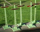 VINTAGE Railroad TELEGRAPH Telephone  Electric Insulator Poles LIONEL number 60 or Steampunk Finding
