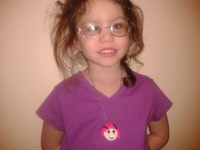 Lalaloopsy Clay Pendant Necklace, Childrens Jewelry, girls, jewelry, clay pendant