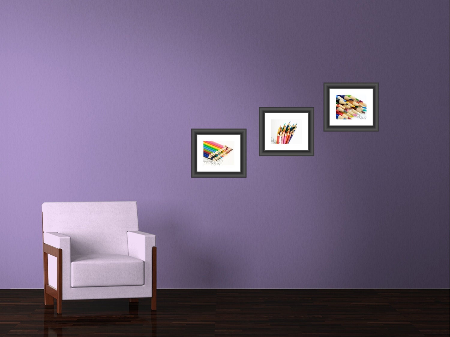 Coloured Pencils Childrens Decor 8x10 Set of Three Fine Art Photography Print  home decor wall art