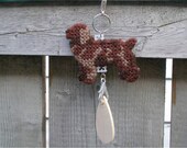 Boykin Spaniel crate tag - hang anywhere decorative accessory hand stitched by dog artist, Magnet option