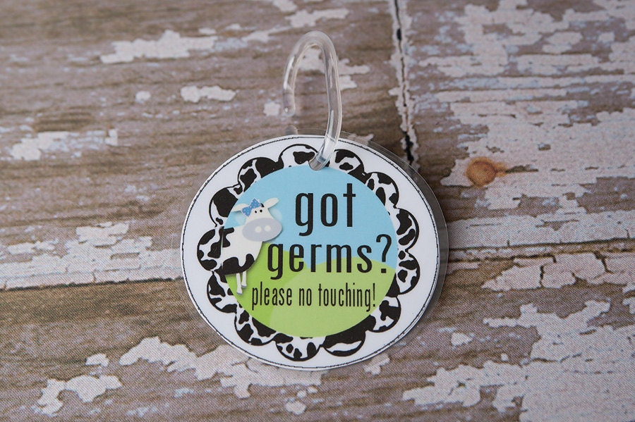 Baby/Toddler Germie Stopper No Touch Germ Stroller or Car Seat Sign 17