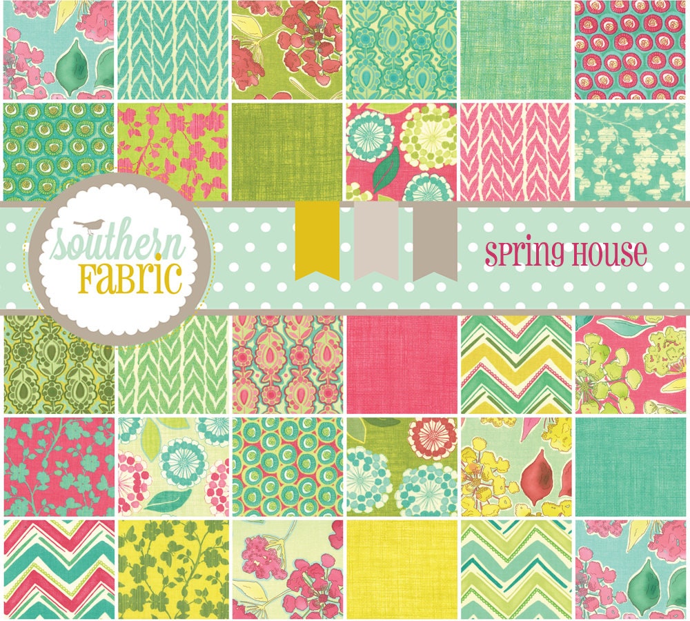 Spring House by Stephanie Ryan  - Layer Cake for Moda Fabric Squares 7170LC
