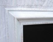 SHABBY CHIC WEDDING Chalkboard X Large 44"x32" Distressed White Framed Cottage Home Framed Chalk board Shabby Chic Nursery Kitchen Decor