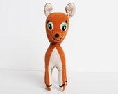 Vintage 60s MOD Dakin Dream Pet Velvet Plush Fawn
