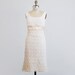 Vintage 60s White Lace Satin Ribbon Bow Dress