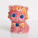 Vintage 60s 70s Pink Ceramic Kitty Cat Night Light