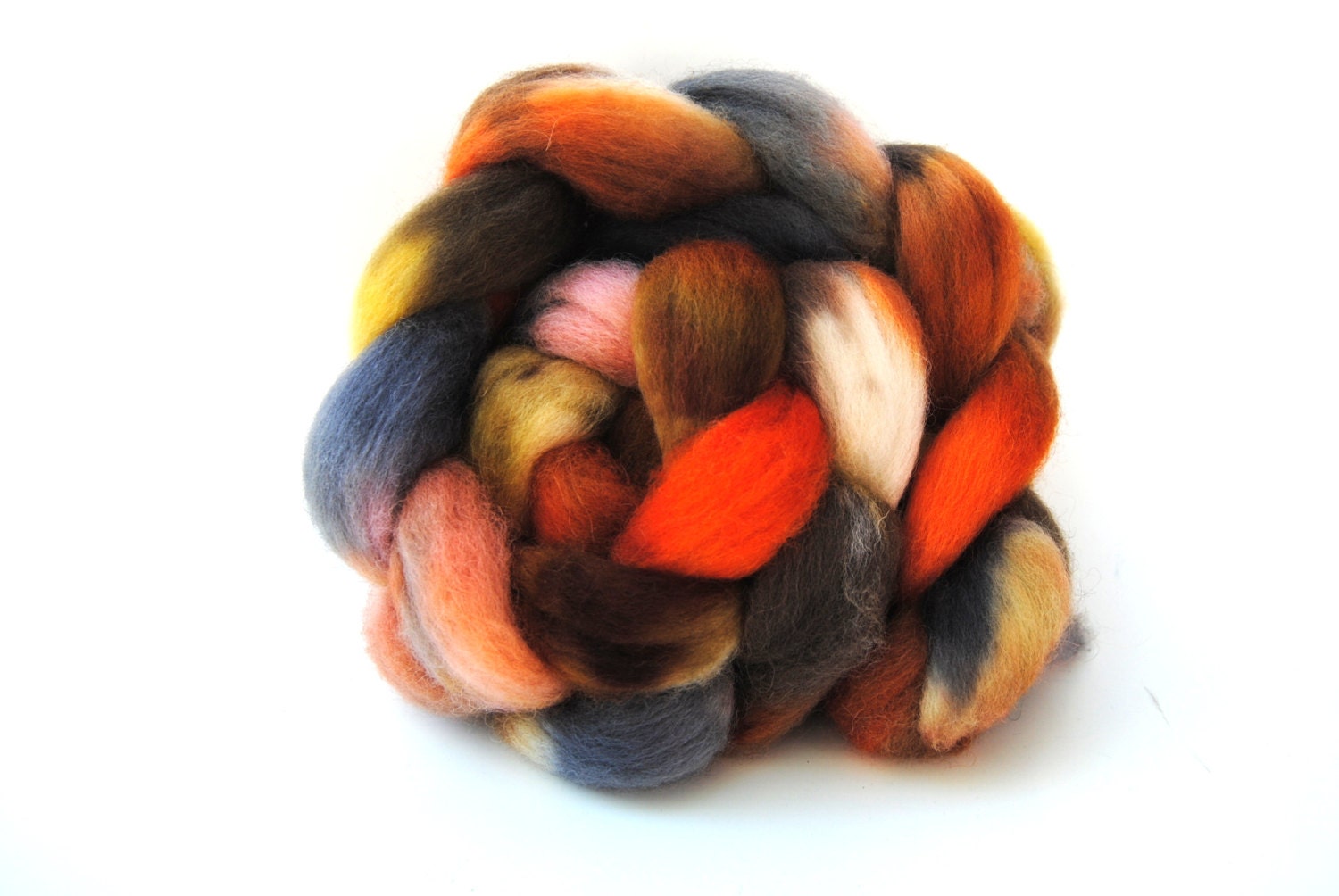 AT the DRIVE IN Hand-Dyed Shetland Combed Top/Roving-4 ounces